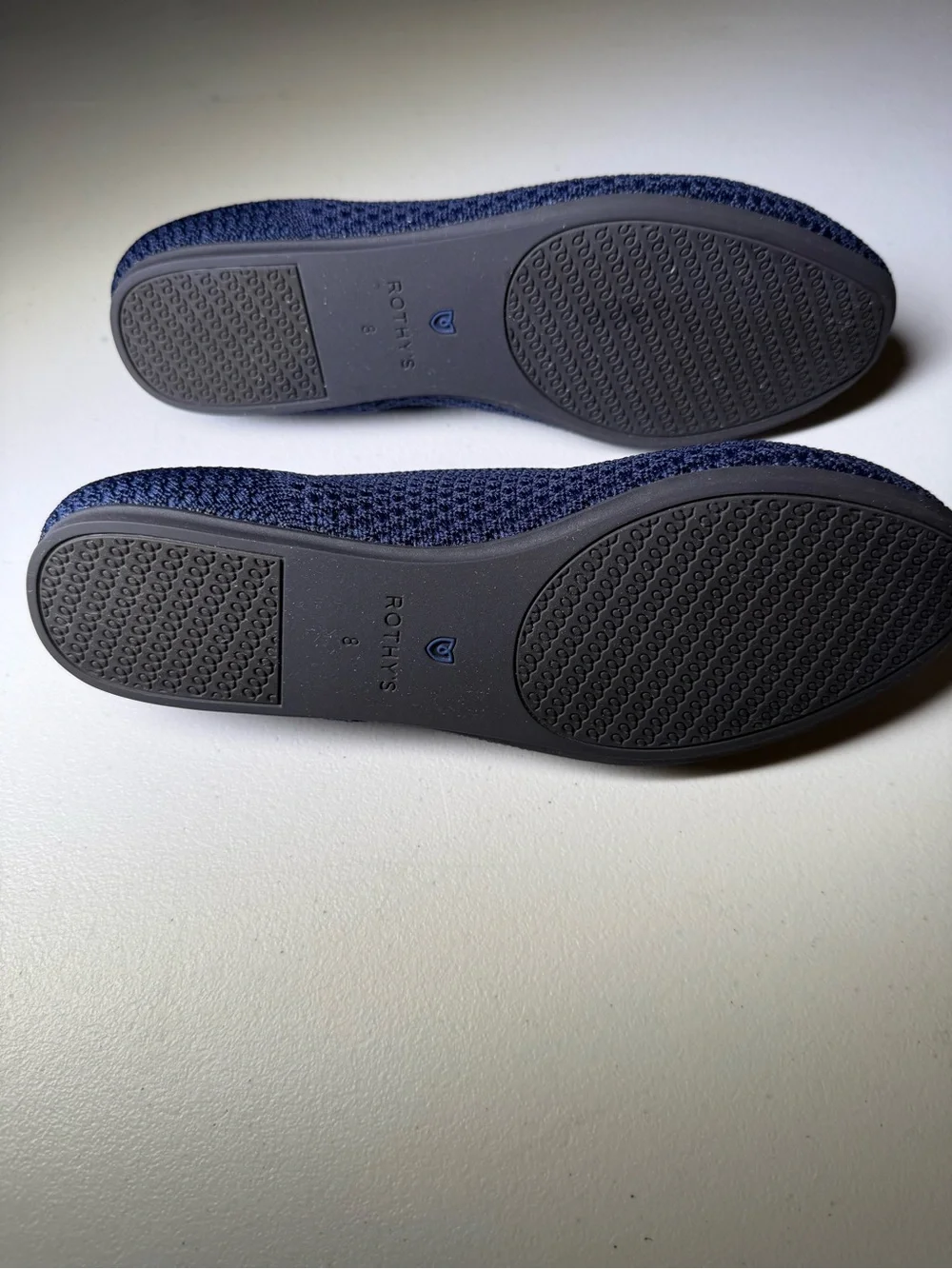 Rothy's Navy Knit Slip-On Ballet Flats